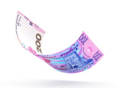 Beyaz üzerine Grivnası banknot
