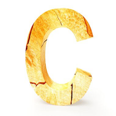 Ahşap Alfabe harf c