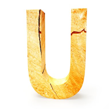 Ahşap Alfabe harf u