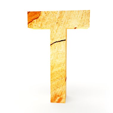 Ahşap Alfabe harf t