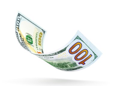 Doları banknot üzerinde beyaz