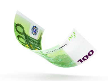 Euro banknot üzerinde beyaz