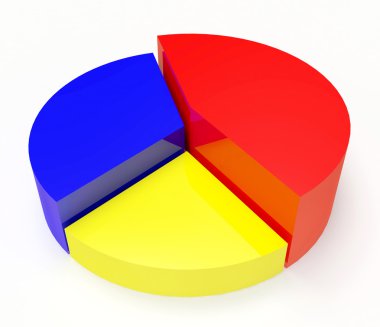 Boş pasta grafiği grafik bilgi veya iş için