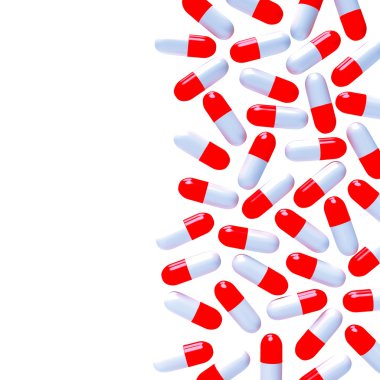 beyaz üzerine kırmızı hapları