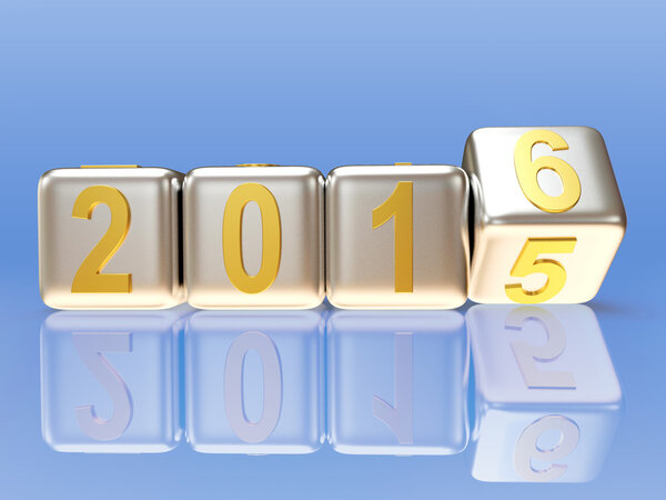 Концепция Нового года 2016. Серебряные кубики 2015
