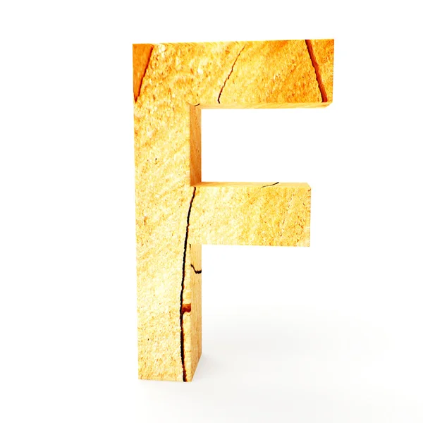 Alfabeto de madeira letra f — Fotografia de Stock