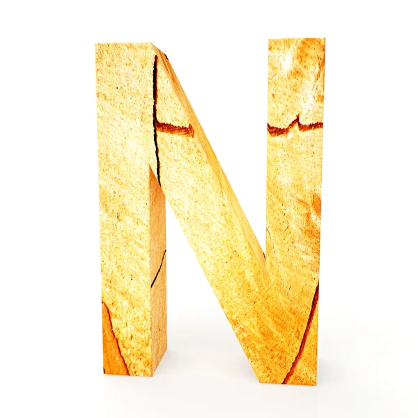 木製アルファベット文字 n — ストック写真