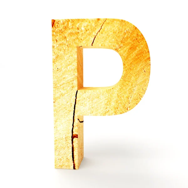 Drewniane alfabet litery p — Zdjęcie stockowe