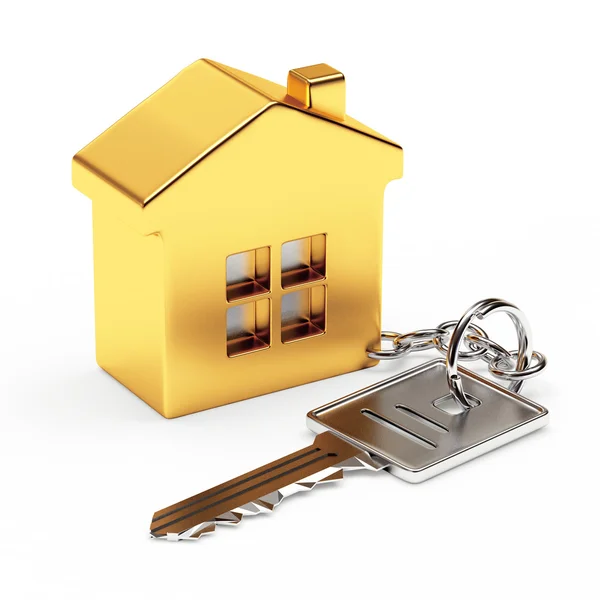 Nyckel med gyllene hus — Stockfoto