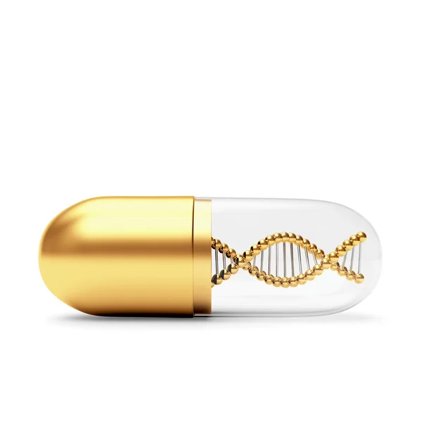 Medical capsule with DNA — Stock Photo, Image