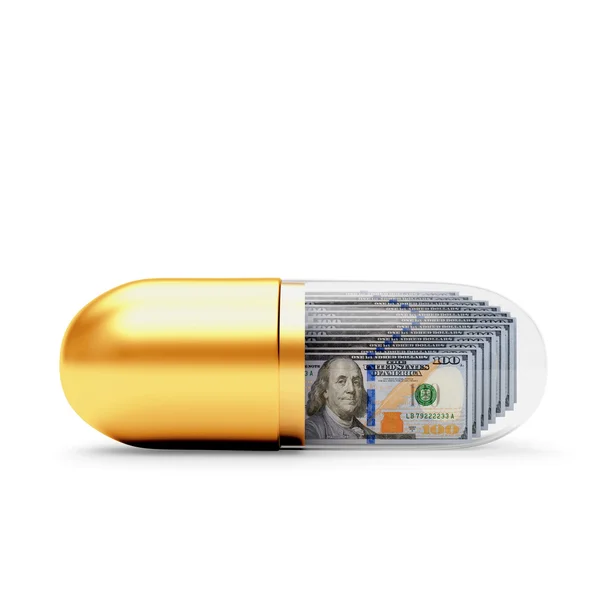 Transparent medical capsule — Stock Photo, Image