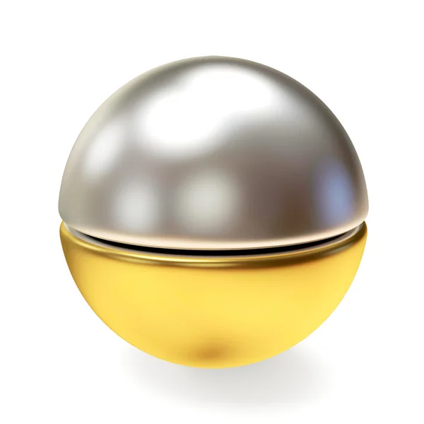 Серебряный и золотой блестящий шар — стоковое фото