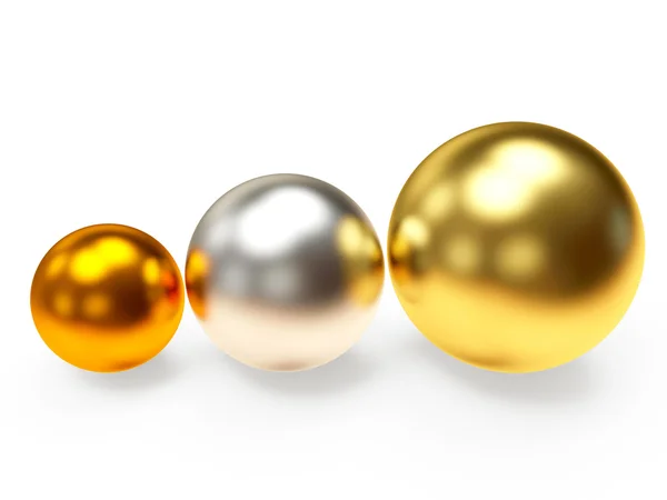 Three shining balls — Stock Photo, Image