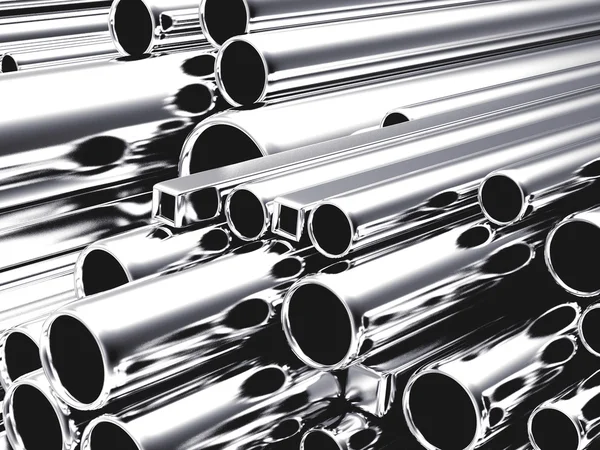 Metal tubes and pipes — Stock Photo, Image