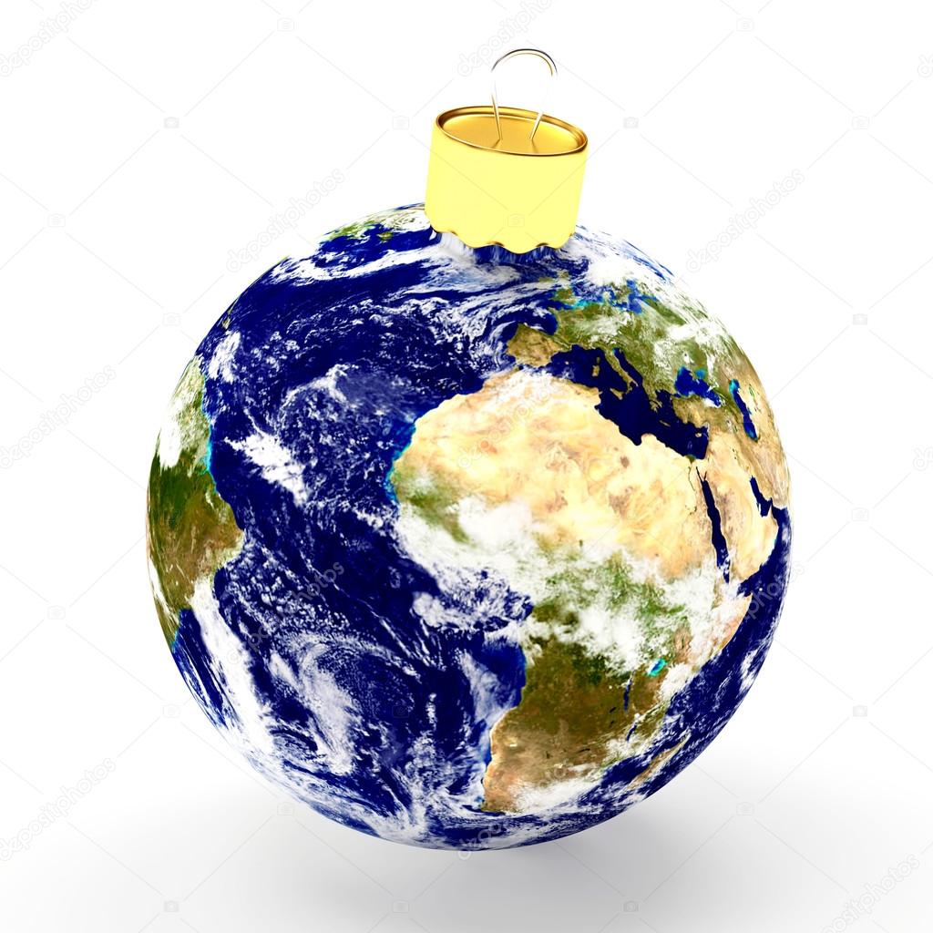 Christmas earth  ball