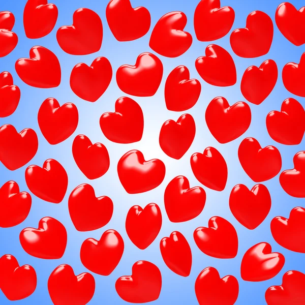 Πολλές κόκκινες καρδιές — Φωτογραφία Αρχείου