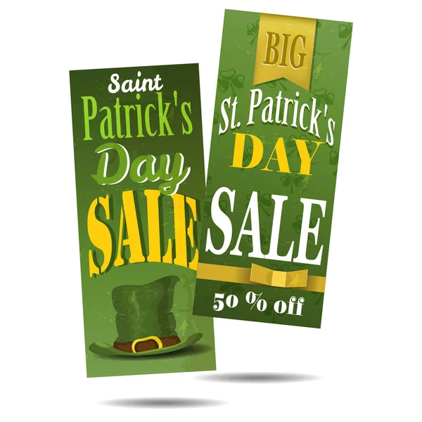 St. Patrick de dag van de verkoop. Vector banners — Stockvector