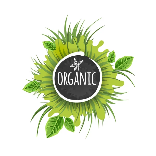 Икона органики. Этикетка для органических продуктов или косметики . — стоковый вектор