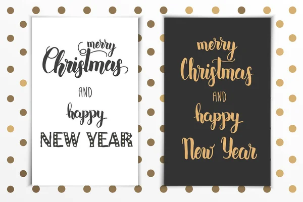 圣诞贺卡上印有 圣诞快乐 新年快乐 背景为金丝雀 明信片 网站的矢量背景 — 图库矢量图片