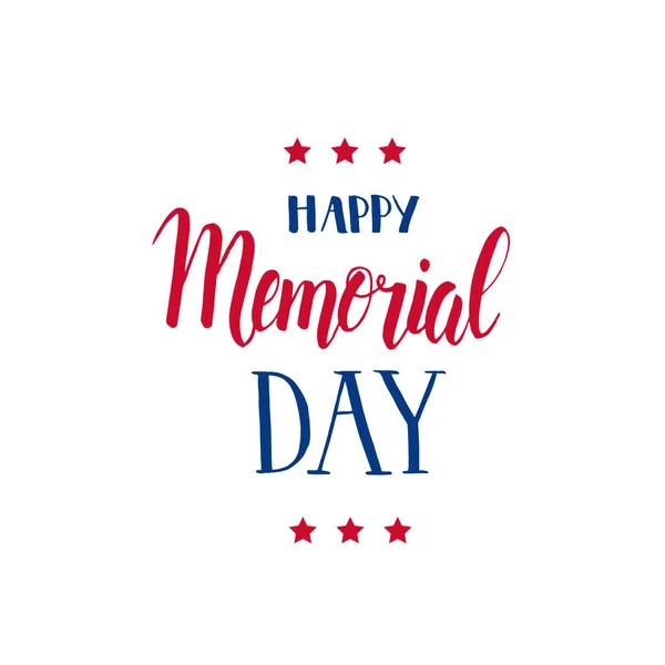 Happy Memorial Day. National american holiday illustration. Hand made lettering \