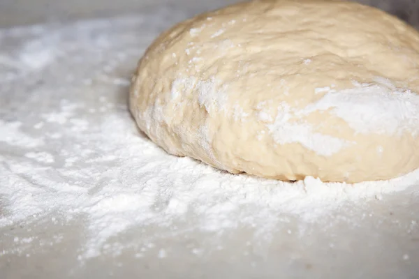 Dough on a counter top done — Stock Photo, Image