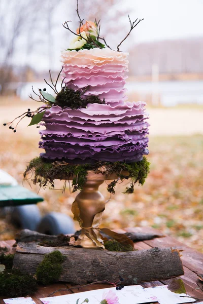 Torta decorativa per matrimonio Immagine Stock