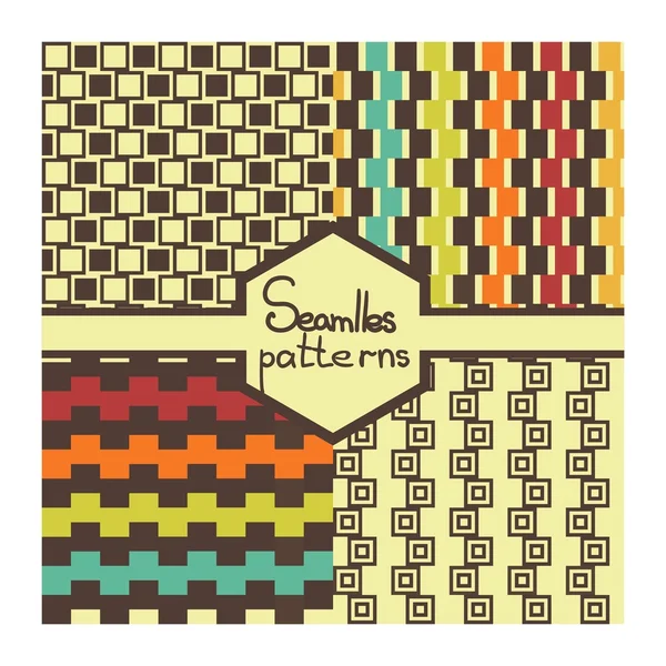 Vektör Dikişsiz desen ayarlayın. Sonsuz doku kumaş ve kağıt üzerine yazdırmak için kullanılabilir. Desen kareler