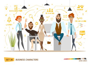 İş karakter sahne. 