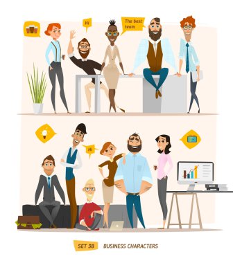 Business characters scene. clipart
