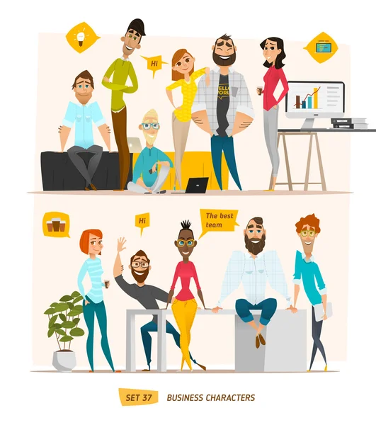 İş karakter sahne.