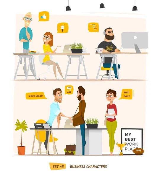 İş çizgi film karakterleri toplama.