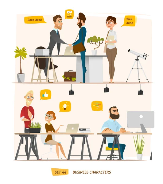 İş çizgi film karakterleri toplama.