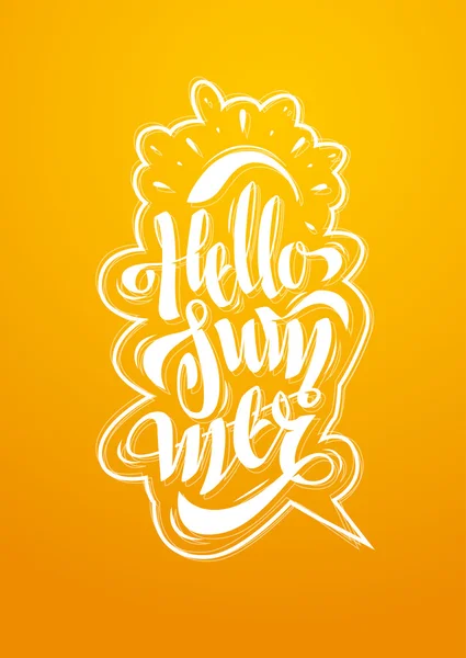 Hola letras de verano — Vector de stock