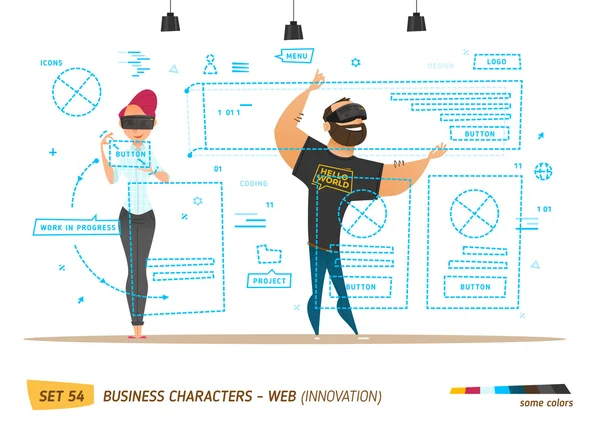 Innovation business style. Création d'un site web . — Image vectorielle