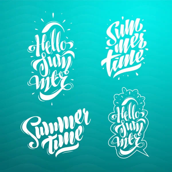 Juego de letras de verano . — Vector de stock