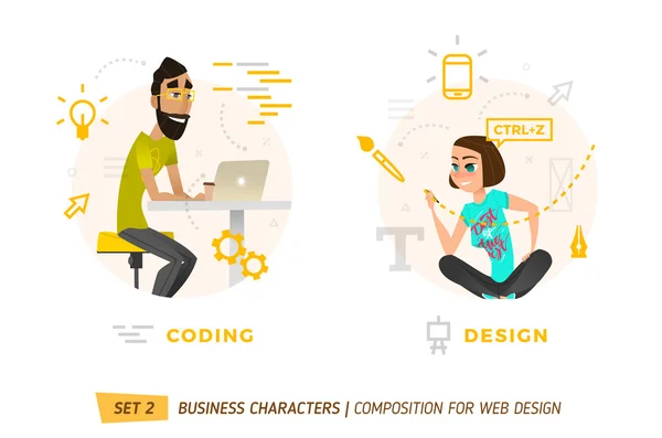 Elementos de diseño para construcción web . — Archivo Imágenes Vectoriales