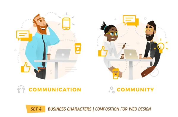 İş karakter çevrelerinde.