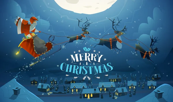 Joyeux Noël et bonne année carte — Image vectorielle