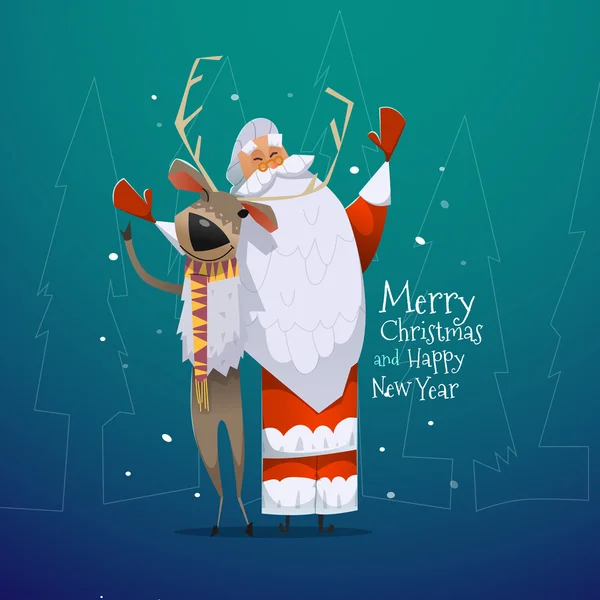 Feliz Navidad y Feliz Año Nuevo — Vector de stock