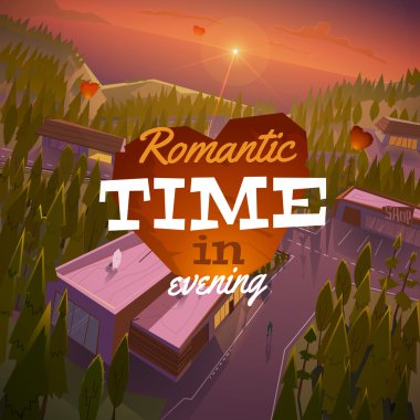Akşam romantik manzara