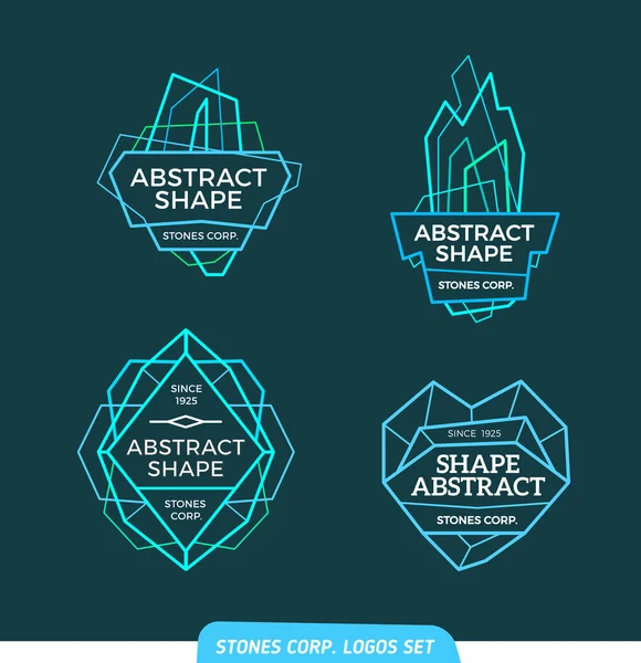 Stones label collection — Stock Illustration Stones label collection Stock Vector
