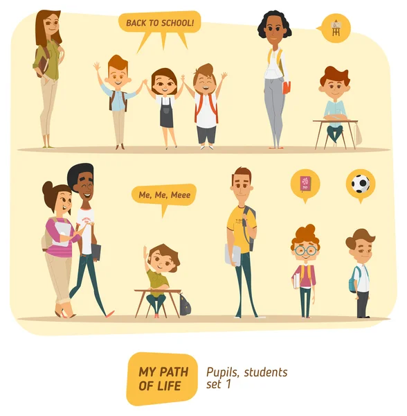 Öğrenciler ve öğrenciler koleksiyonu