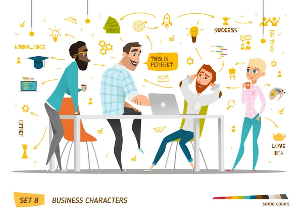 Business characters set — Stock Vector