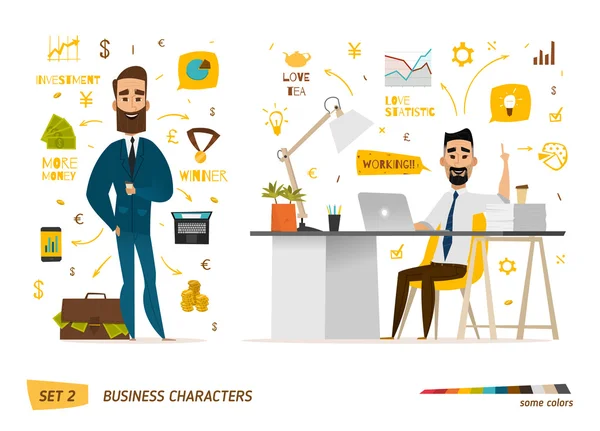 Сцена бизнес-персонажей — стоковый вектор