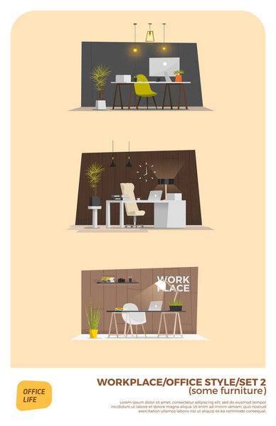 Infographic Interiors, office style