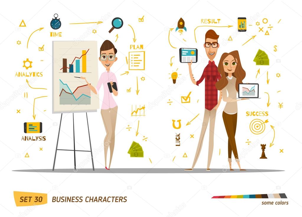 Business characters set