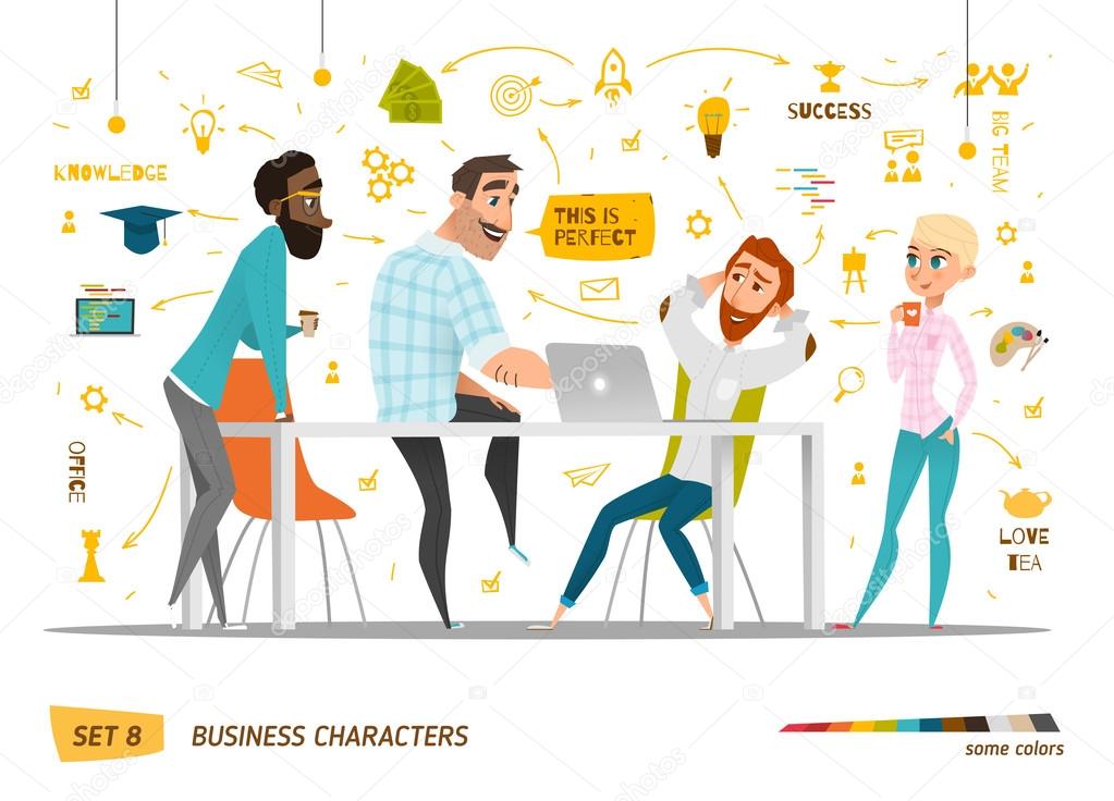 Business characters set