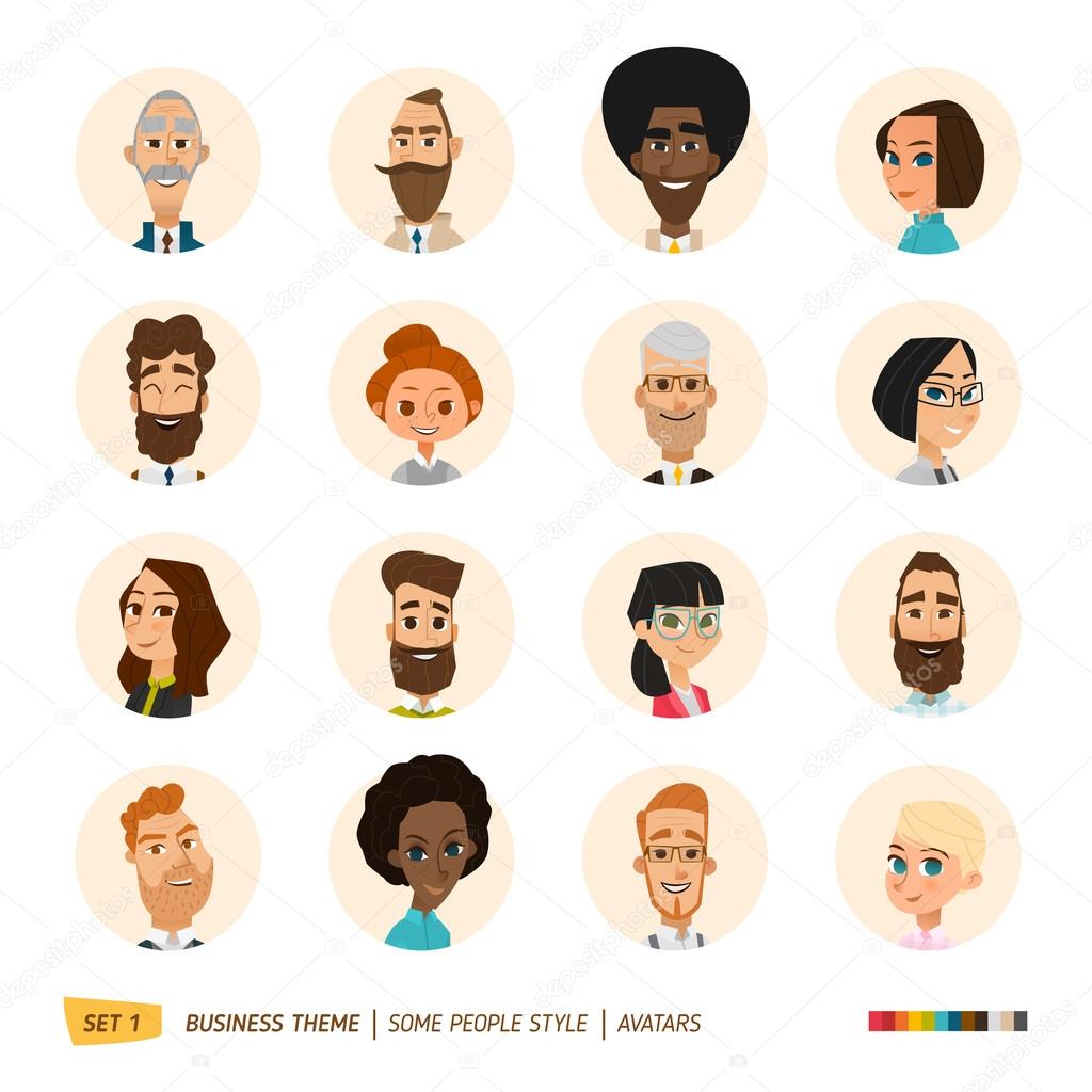 Business avatars set