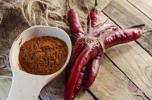 Pikantní mletá červená chilli — Stock fotografie