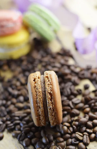 Macaroons with coffee taste — Stock Photo, Image